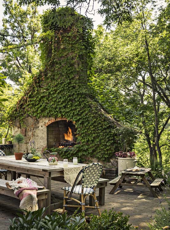 All in the Family - Outdoor Fireplace