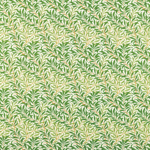 The Willow Boughs leaf green wallpaper by MORRIS & CO. is fresh and delicate.