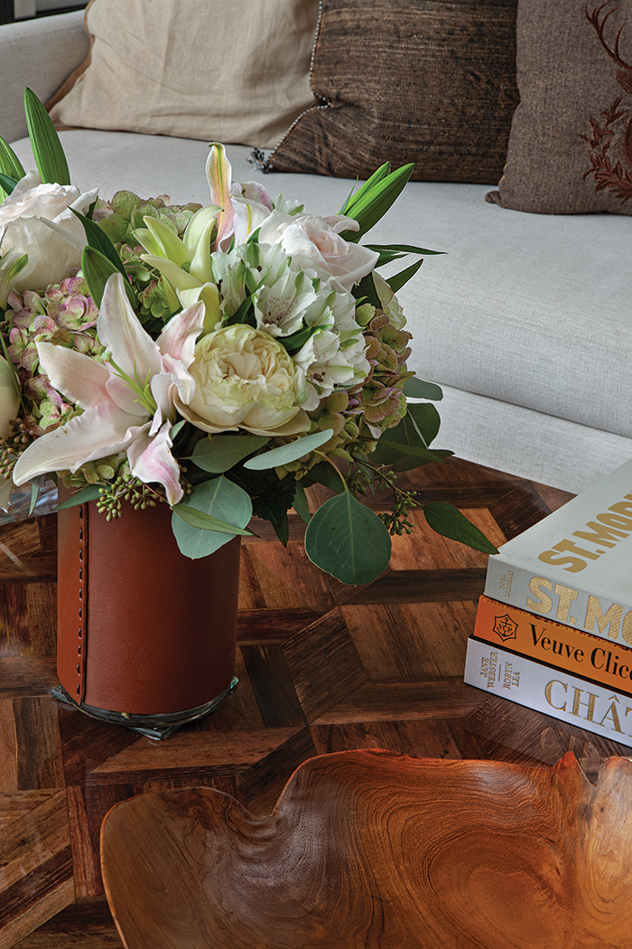 Note the fascinating pattern intricacies of the great room table.