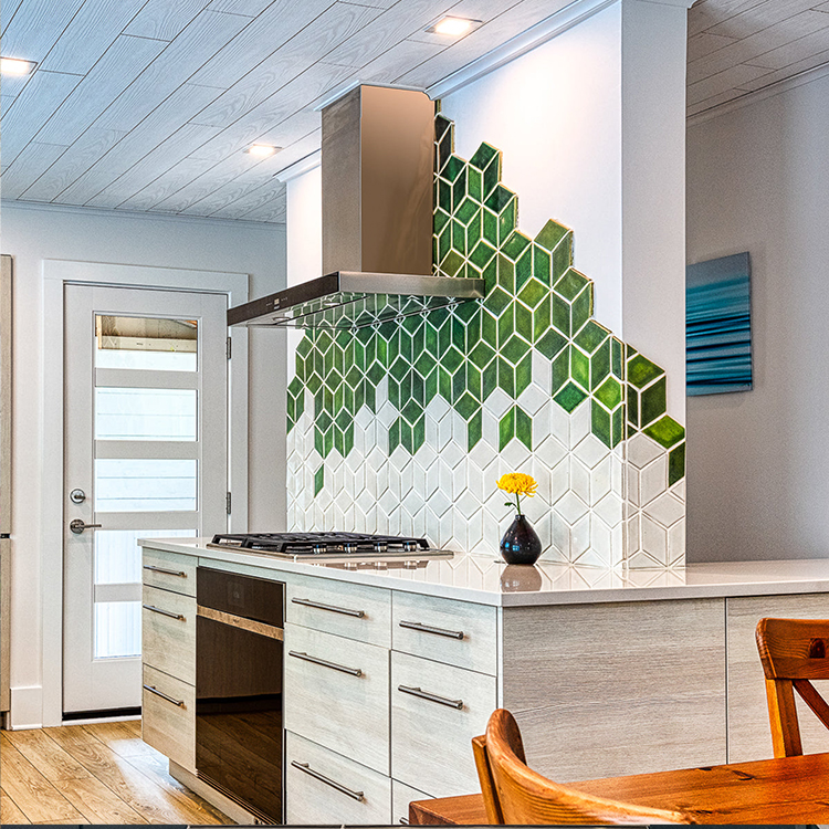 Pewabic_Green-and-white-rhombus-backsplash Pewabic_Green-and-white-rhombus-backsplash